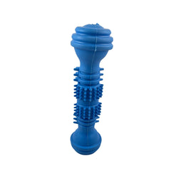The Furr company dumbell teething rubber dog toy - Blue