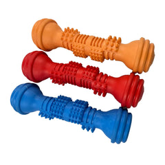 The Furr company dumbell teething rubber dog toy - Orange