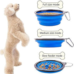 The Furr Company Foldable feeder for dogs and cats- Blue