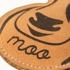 The Furr Company Cow moo premium leather toy with orgnainc cocunt fibre filling