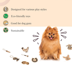 The Furr Company Horse Shoe premium leather toy with coconut fibre filling