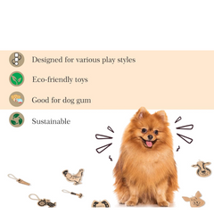 The Furr Company Chainsaw premium leather toy with orgnainc cocunt fibre filling