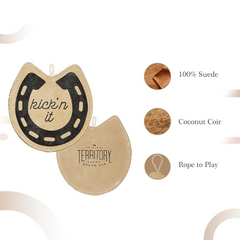 The Furr Company Horse Shoe premium leather toy with coconut fibre filling