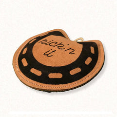 The Furr Company Horse Shoe premium leather toy with coconut fibre filling