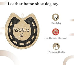 The Furr Company Horse Shoe premium leather toy with coconut fibre filling