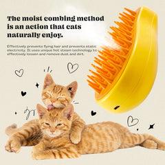 3 in 1 Steamy Cat Brush - Multifunctional Self-Cleaning Cat & Dog Steam Brush