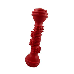 The Furr company dumbell teething rubber dog toy - Red