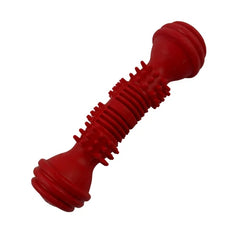 The Furr company dumbell teething rubber dog toy - Red