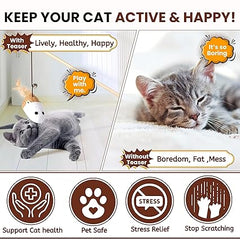 The furr company Interactive Wand toy with Knitted Mouse