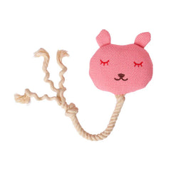 The Furr Company Knitted Kitty Rattle Plush Toy