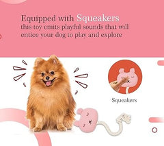 The Furr Company Knitted Crab Plush Toy with squeaker