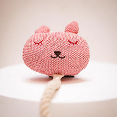 The Furr Company Knitted Kitty Rattle Plush Toy