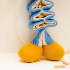 The Furr Company Hippo Plush toy with crinkle and food puzzle