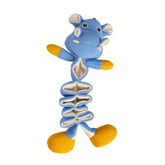 The Furr Company Hippo Plush toy with crinkle and food puzzle