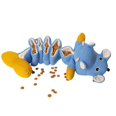 The Furr Company Hippo Plush toy with crinkle and food puzzle