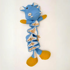 The Furr Company Hippo Plush toy with crinkle and food puzzle