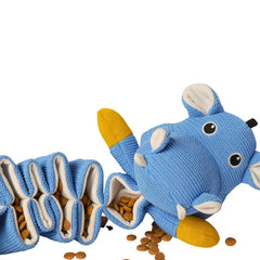 The Furr Company Hippo Plush toy with crinkle and food puzzle