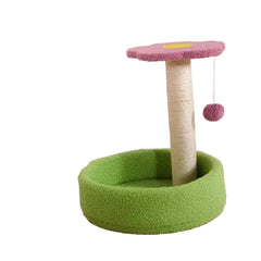 The Furr Company velvet Flower Cat Tree with Scratching Post and Play Ball
