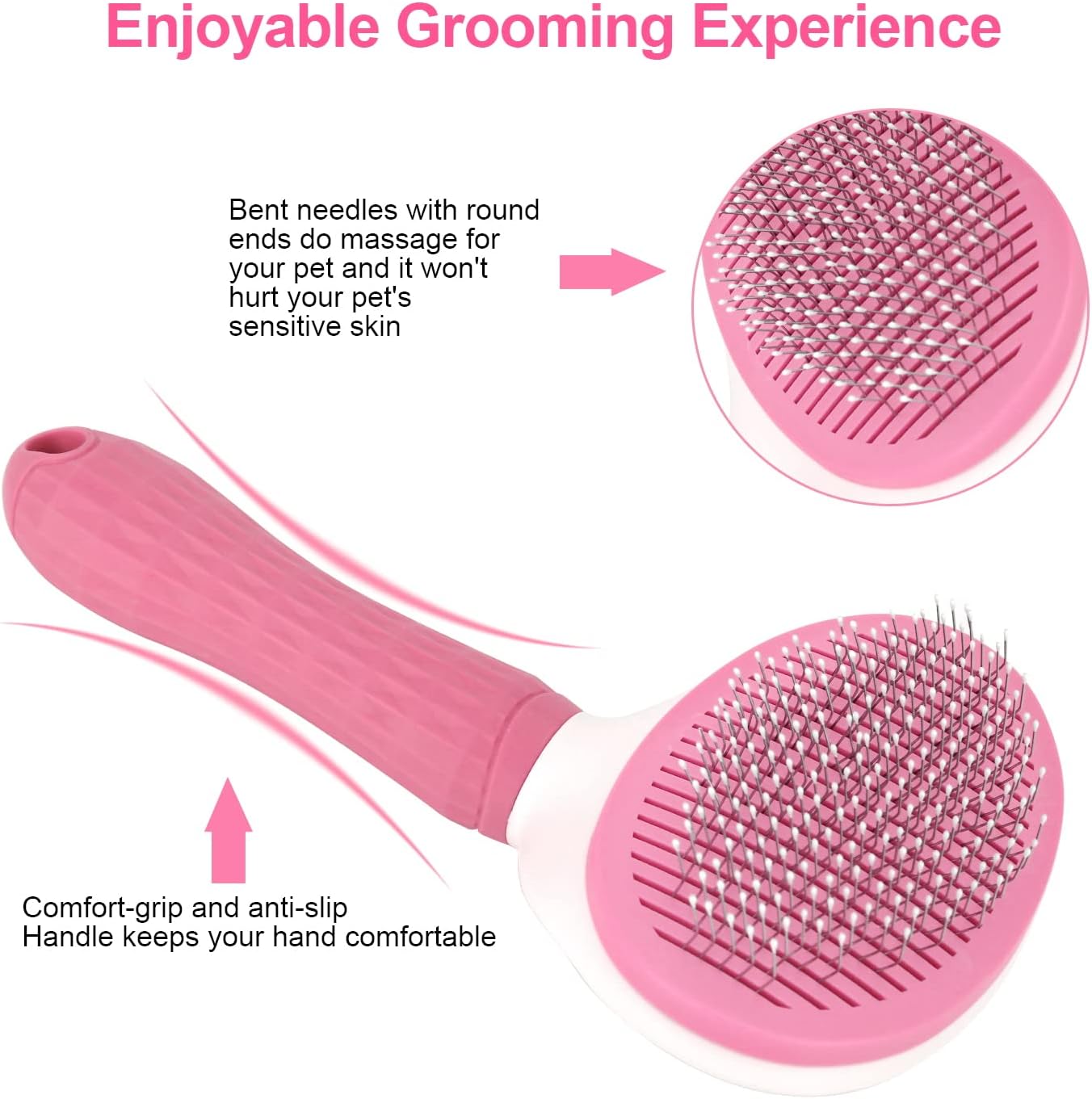 Slicker Brush for Dogs and Cats - Control Shedding and help fur growth