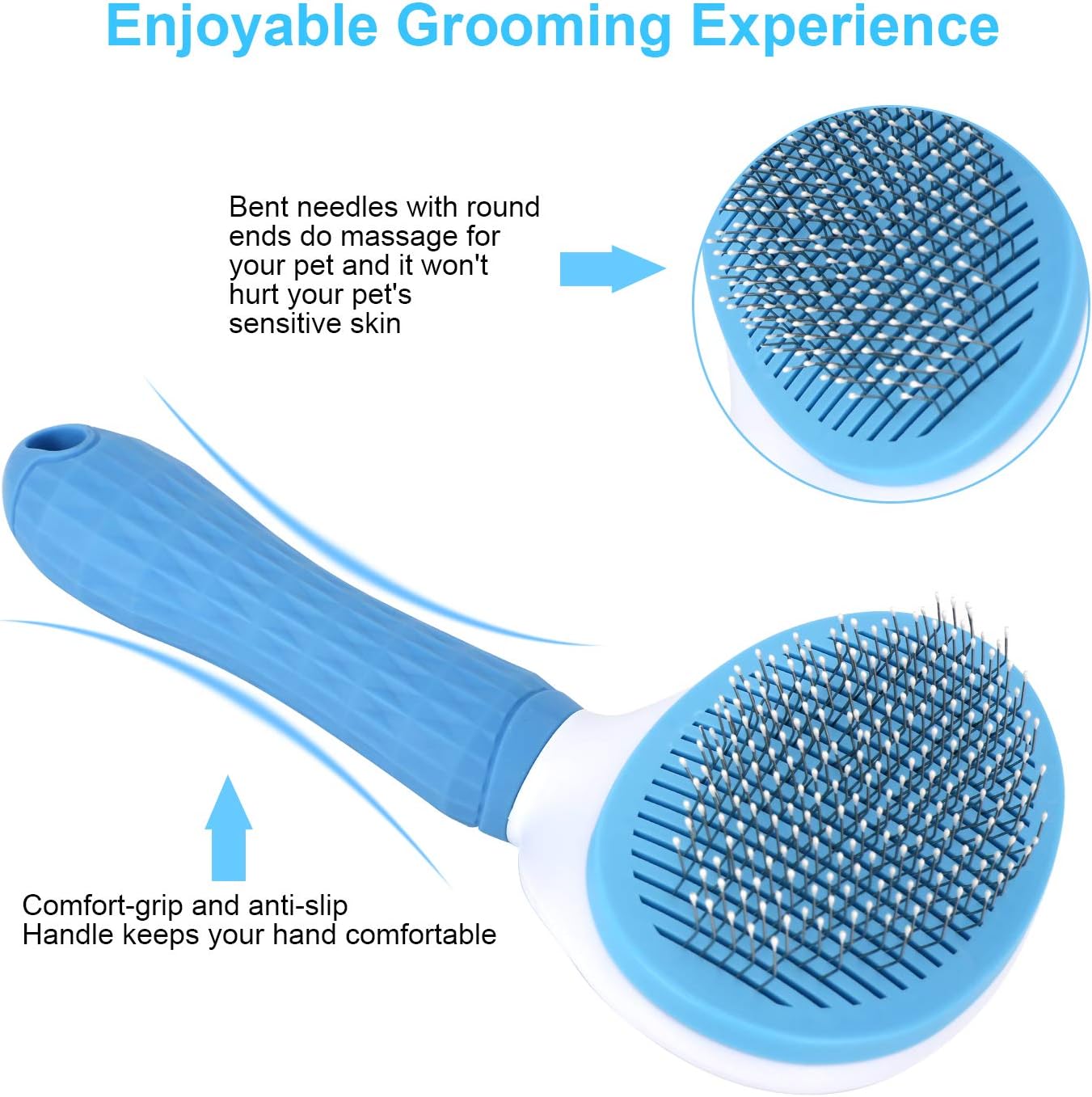 Slicker Brush for Dogs and Cats - Control Shedding and help fur growth