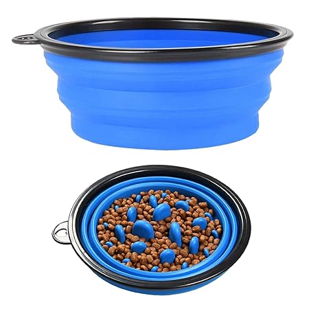 The Furr Company Foldable feeder for dogs and cats- Blue