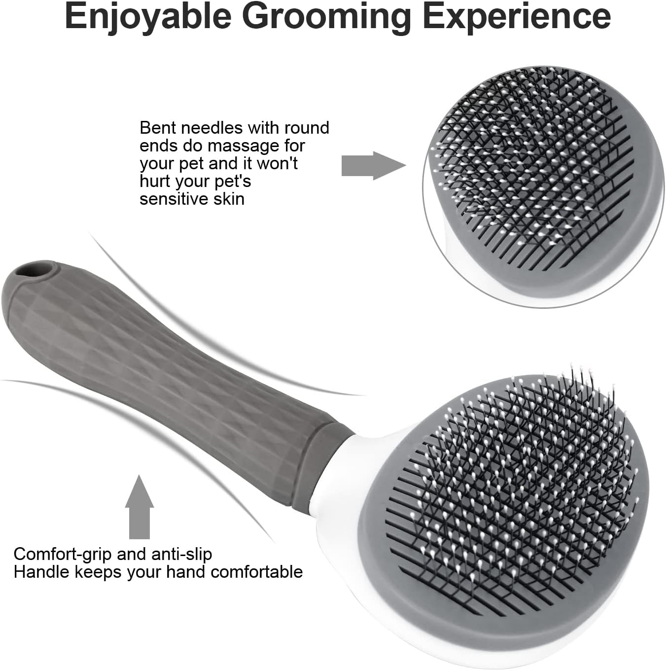 Slicker Brush for Dogs and Cats - Control Shedding and help fur growth