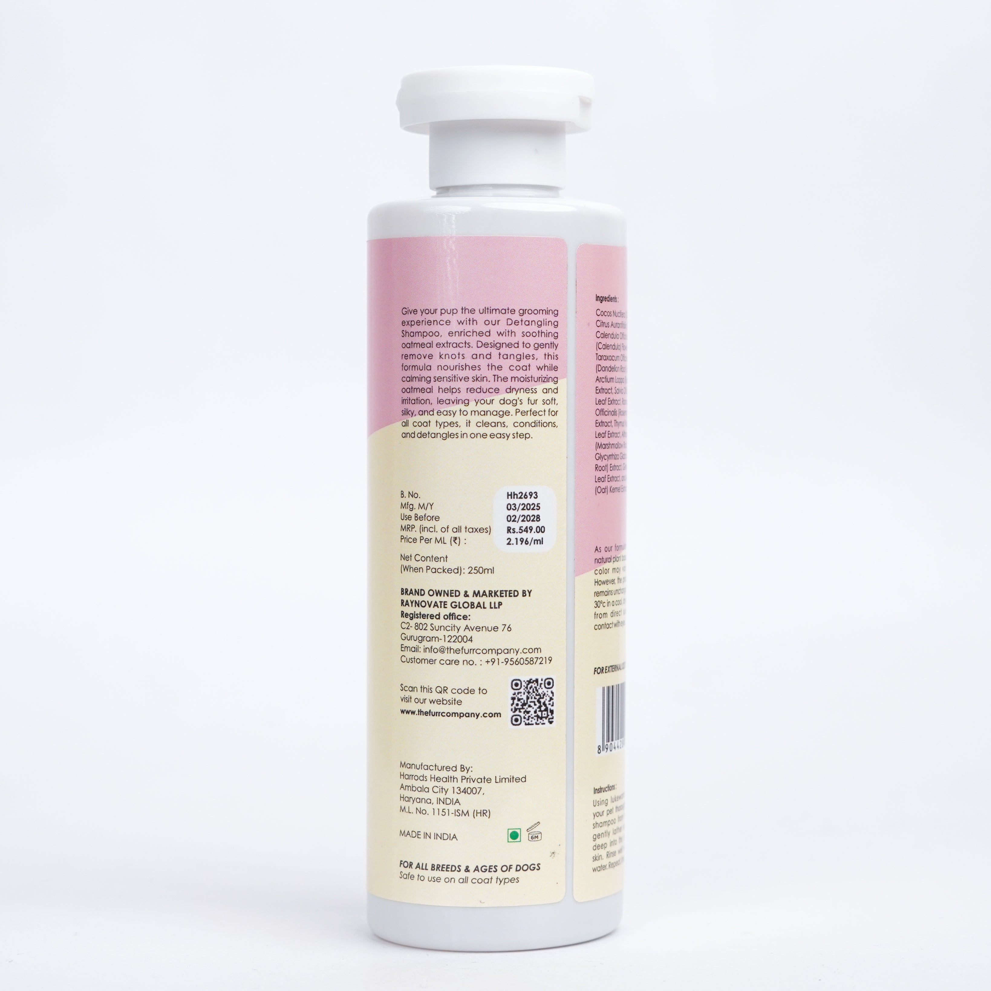 🐶 The Furr Company Detangling Shampoo – Smooth, Knot-Free Fur with a Natural Gloss | Sulfate & Paraben Free