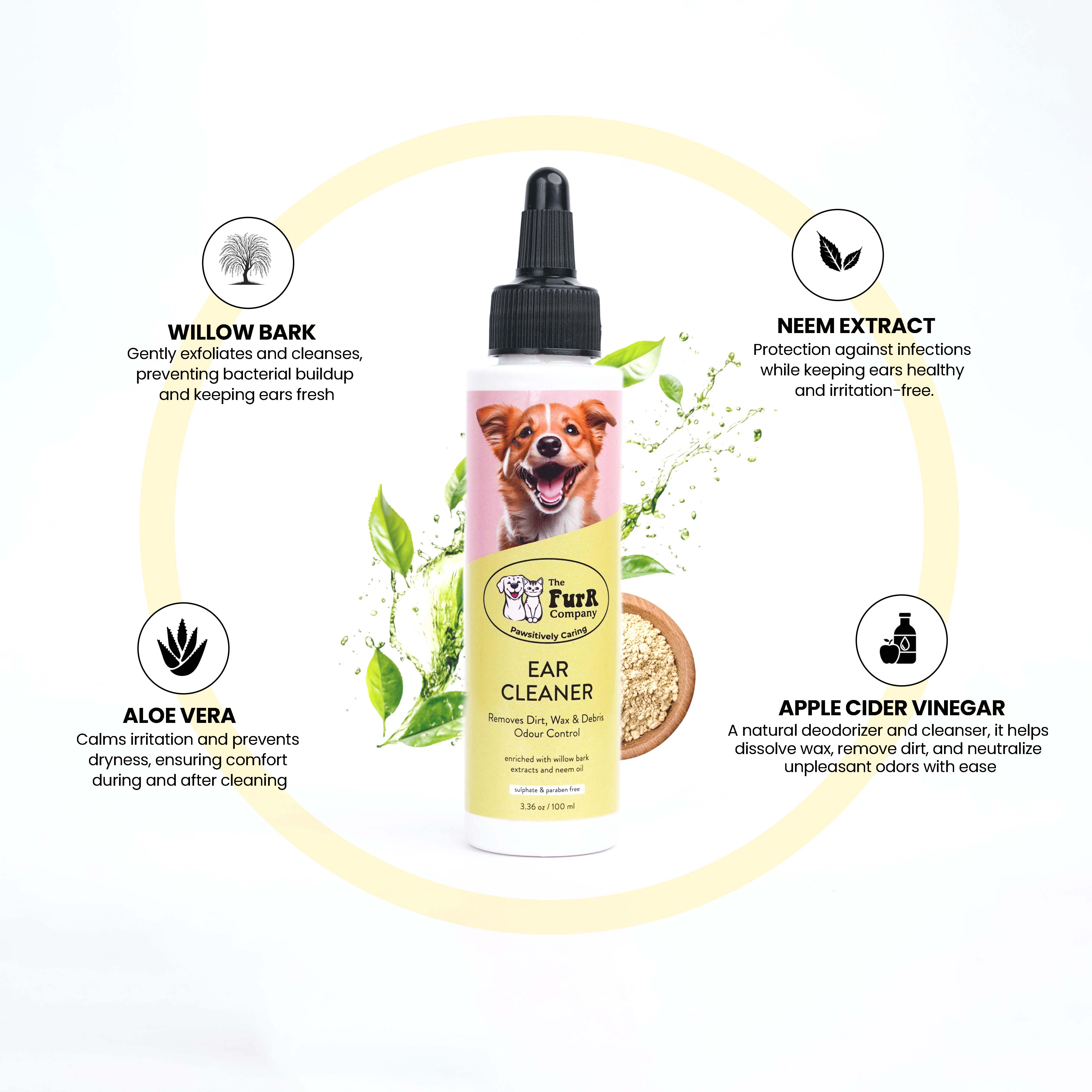 Ear and Dental Care Kit for Dogs and Cats | Natural formulation | Sulfate and Paraben Free | 100 ML