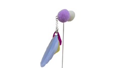 The Furr Company Colorful Cat Wand Toy with Interactive Flowers and Bells