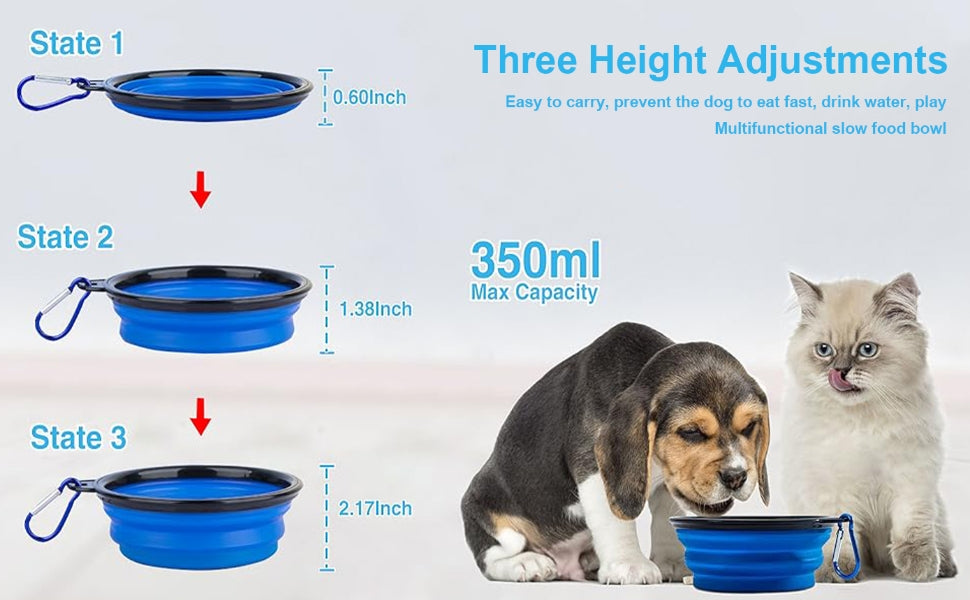 The Furr Company Foldable feeder for dogs and cats- Blue
