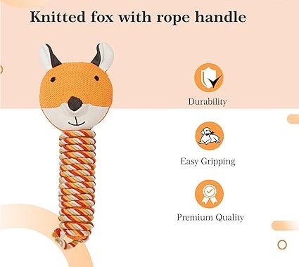 The Furr Company Knitted Rope Fox Plush Toy