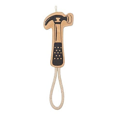 The Furr Company Hammer shaped premium leather toy with orgnainc cocunt fibre filling