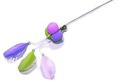 The Furr Company Colorful Cat Wand Toy with Interactive Flowers and Bells