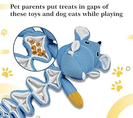 The Furr Company Hippo Plush toy with crinkle and food puzzle