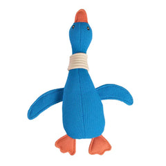 The Furr Company Knitted Duck Dog plush Toy with squeaker