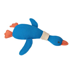 The Furr Company Knitted Duck Dog plush Toy with squeaker
