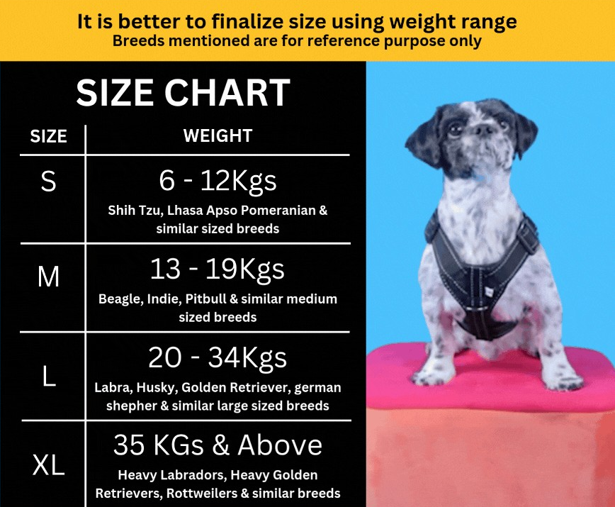 Pet Blush Tactical Harness -Large-Black